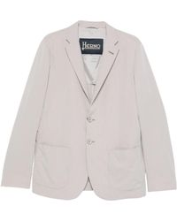 Herno - Single-Breasted Seersucker Blazer - Lyst
