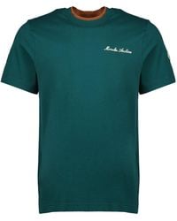 Moncler - Logo-Embroidered T-Shirt - Lyst