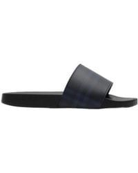 Burberry - Checked Slip-On Slides - Lyst