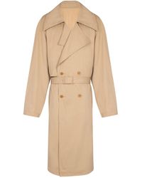 Balmain - Cotton Canvas Trench Coat - Lyst