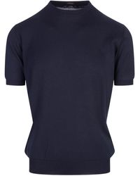 Kiton - Short-Sleeved Crewneck Knitted T-Shirt - Lyst