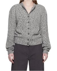 Magda Butrym - Long-Sleeved Cashmere And Wool Blend Cardigan - Lyst