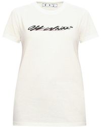 Off-White c/o Virgil Abloh - Logo-Print T-Shirt - Lyst