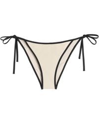 TOTEME - Contrasting-Trim Side-Tie Bikini Bottoms - Lyst