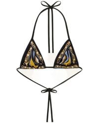 La DoubleJ - La Doublej Sea Printed Triangle Bikini Top - Lyst