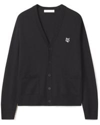 Maison Kitsuné - Fox Head Merino Comfort Cardigan - Lyst