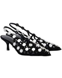 The Attico - Decorated Leather High-Heeled Sandals - Lyst