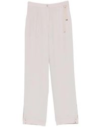 Herno - Grosgrain-Detail Slit-Hem Trousers - Lyst