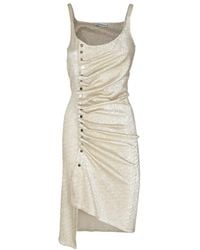 Rabanne - Ruched Scoop Neck Mini Dress - Lyst