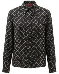 Gucci - Printed Silk Twill Shirt - Lyst