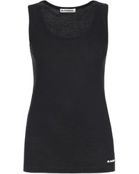 Jil Sander - Crew Neck Tank Top - Lyst