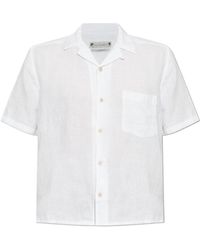 AllSaints - Tri Embroidered Short-Sleeve Shirt - Lyst