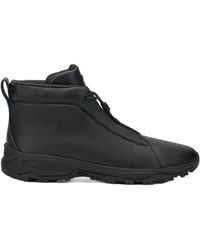 ZEGNA - Logo Embossed Ankle Boots - Lyst
