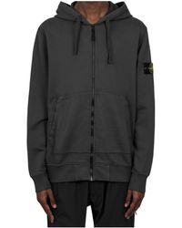 Stone Island - Logo Patch Drawstring Hoodie - Lyst