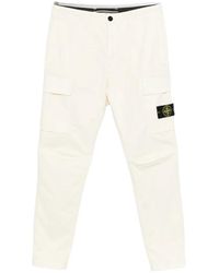 Stone Island - Logo Patch Cargo Trousers - Lyst