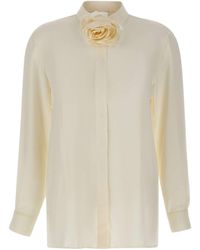 Marella - Cabiria Floral-Collar Shirt - Lyst