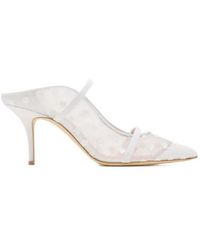 Malone Souliers - Floral Appliqué Strap Mules - Lyst