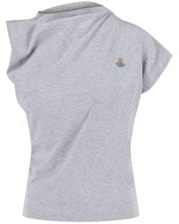 Vivienne Westwood - Hebo Asymmetric Cotton-Jersey Top - Lyst