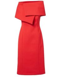 Oscar de la Renta - Draped Cocktail Dress - Lyst