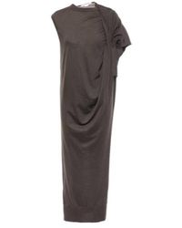 Stella McCartney - Draped Wool Maxi Dress - Lyst
