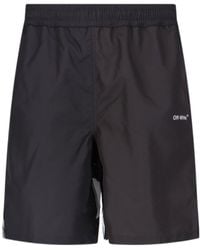 Off-White c/o Virgil Abloh - Diag Surfer Logo Printed Swim Shorts - Lyst