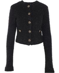 Balenciaga - Tweed Cropped Cardigan - Lyst
