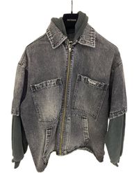 we11done - Double-Layer Denim Jacket - Lyst