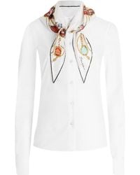 Dolce & Gabbana - Scarf Detailed Poplin Shirt - Lyst