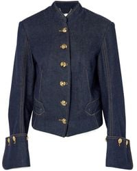 Zimmermann - Button-Decorated Denim Jacket - Lyst