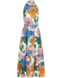 Borgo De Nor - Printed Cotton-Poplin Maxi Dress - Lyst