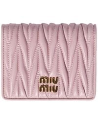 Miu Miu - Small Matelassé Nappa Leather Wallet - Lyst