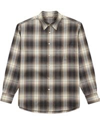 AURALEE - Plaid Long-Sleeve Shirt - Lyst