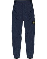 Stone Island - Logo Patch Straight-Leg Pants - Lyst