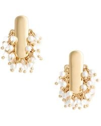 Self-Portrait - Glass Pearl-Embellished Earrings - Lyst