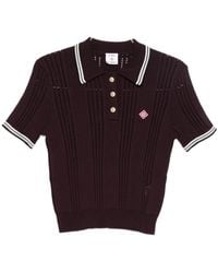 CASABLANCA - Knit Short Sleeve Polo Shirt - Lyst