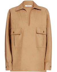 Max Mara - V-Neck Long-Sleeved Top - Lyst