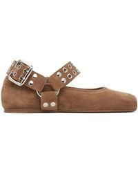 Alaïa - Alaïa Biker Ballet Flats - Lyst