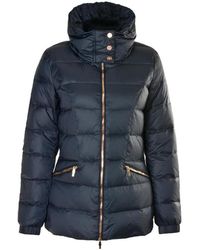 EA7 - Logo Hooded Down Jacket - Lyst