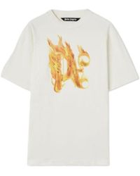 Palm Angels - Monogram Printed Crewneck T-Shirt - Lyst