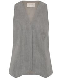 St. Agni - Pinstriped Wool-Blend Twill Vest - Lyst