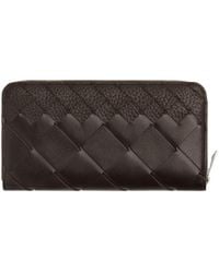 Bottega Veneta - Intrecciato Zip Around Wallet - Lyst