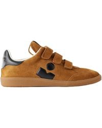 Isabel Marant - Beth Leather-Trimmed Suede Sneakers - Lyst