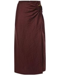 Ottod'Ame - Ottod'Ame Draped Ring-Detail Skirt - Lyst
