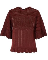 Eres - Rêverie Open-Knit Cotton-Blend Top - Lyst