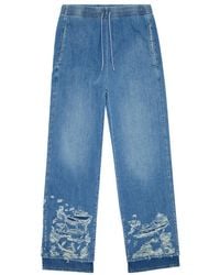 DIESEL - Distressed-Effect Wide-Leg Jeans - Lyst