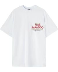 MSGM - Logo Printed Crewneck T-Shirt - Lyst