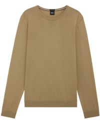 BOSS - Crew-Neck Sweater - Lyst