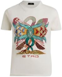 Etro - Cotton T-Shirt With Embroidery - Lyst