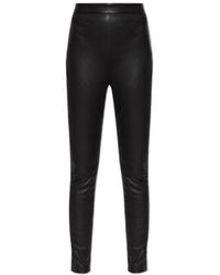 Balmain - High-Waisted Leather Pants - Lyst