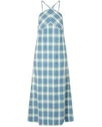 Rosie Assoulin - Checked Woven Cotton Maxi Dress - Lyst